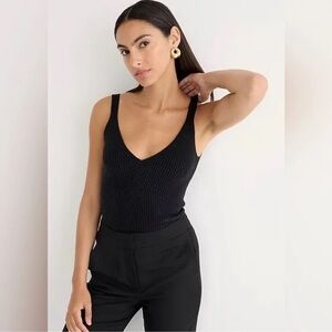 J Crew Cashmere Black Knit Women's Tank